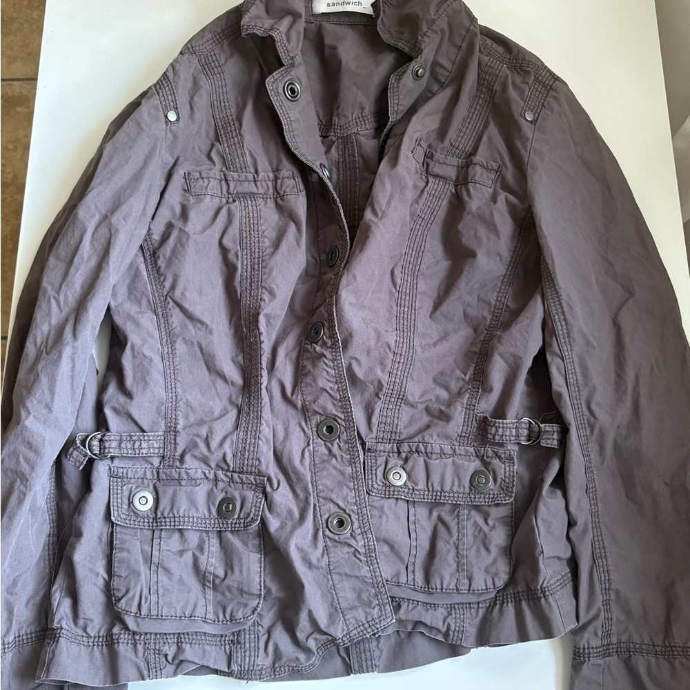 Gray Button-Up Jacket